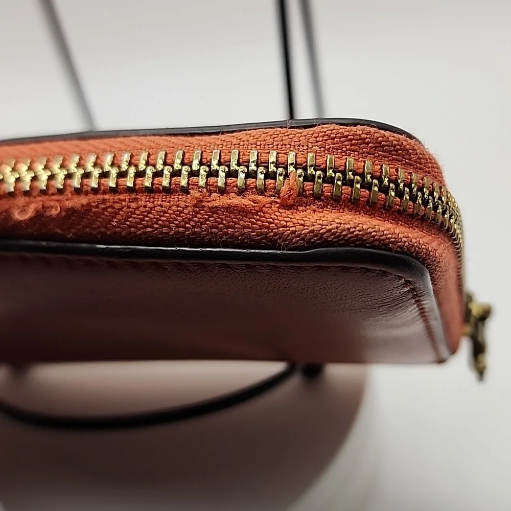 Tory Burch Burnt‎ Orange Leather Wallet With COA